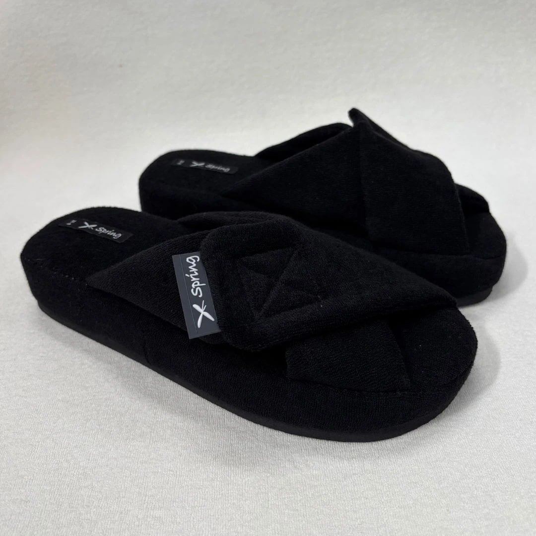 PANTUFLON TIRAS CRUZADAS REGULABLES CON ABROJO TOWELL