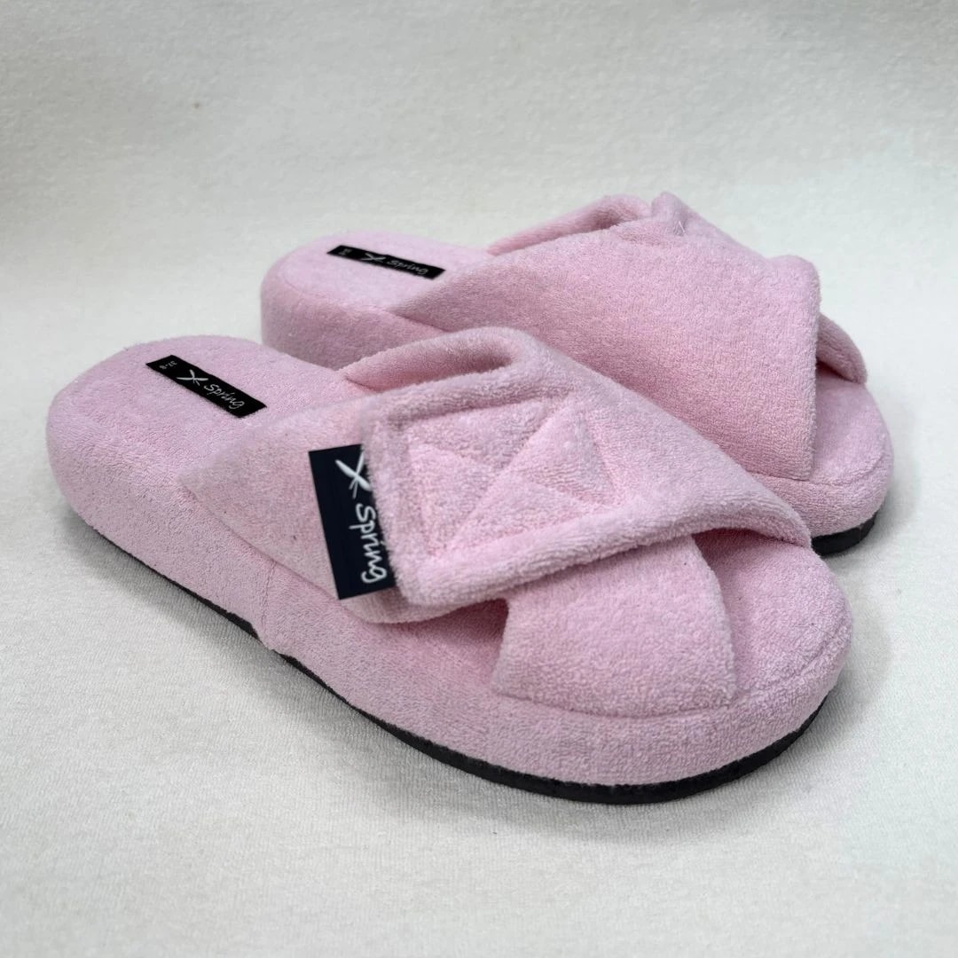 PANTUFLON TIRAS CRUZADAS REGULABLES CON ABROJO TOWELL